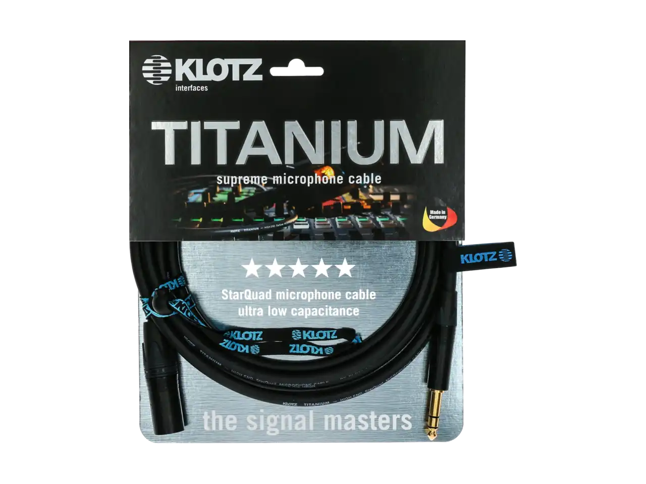 Klotz TITANIUM StarQuad XLRm-KLsym 3,0m